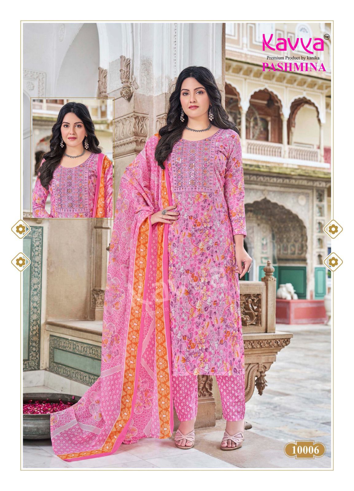Pashmina Vol 10 By Kavya Cotton Kurti Pant With Dupatta Collection
